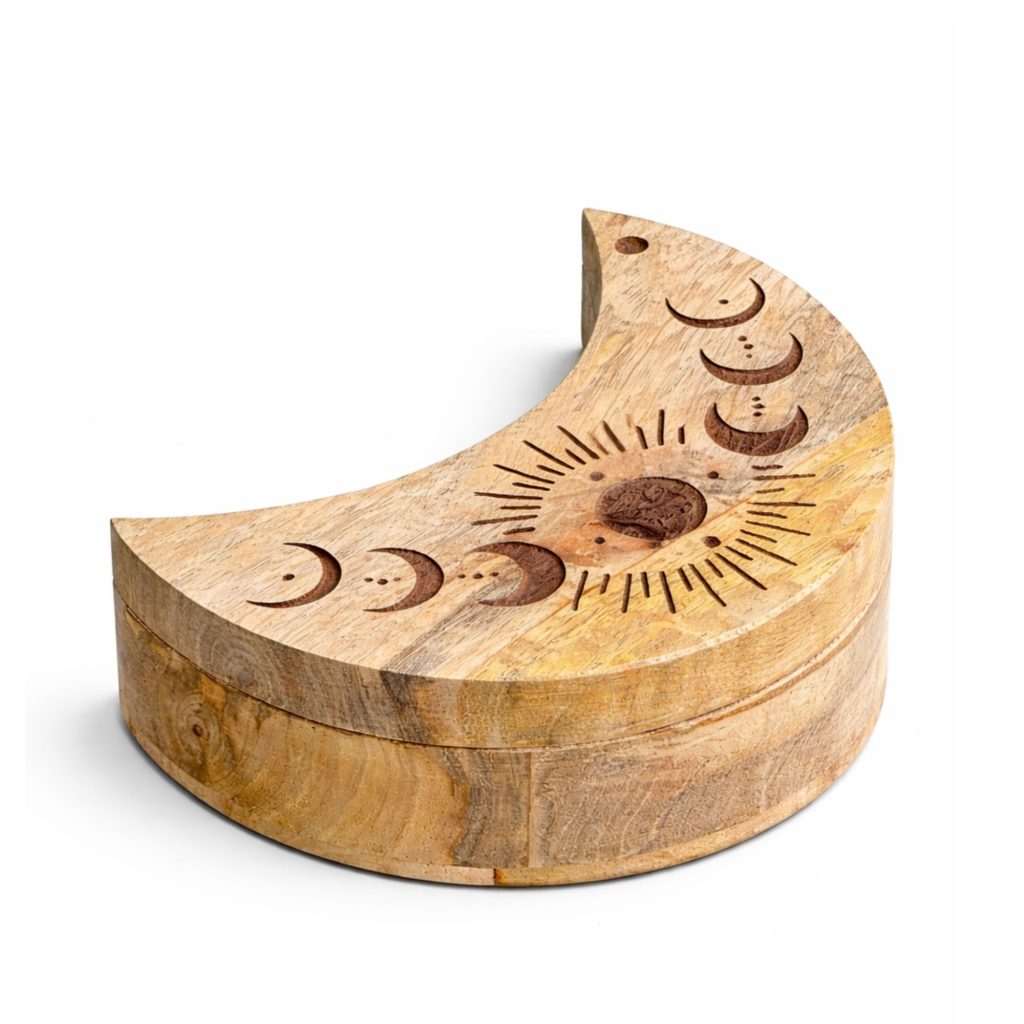 Caja deslizante con forma de luna