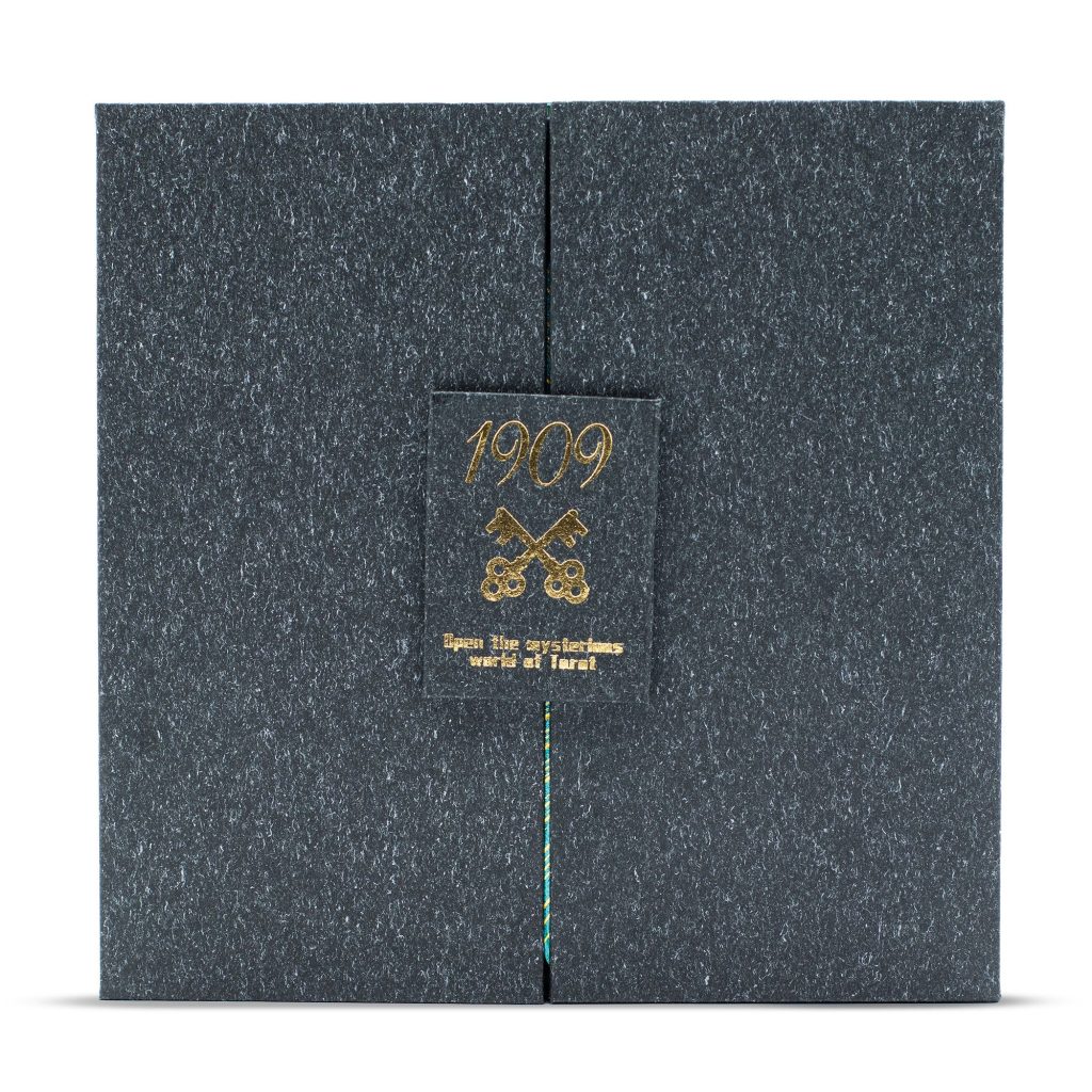 Tarjeta de Tarot con Foil en Oro y Turquesa - Conjunto de Regalo