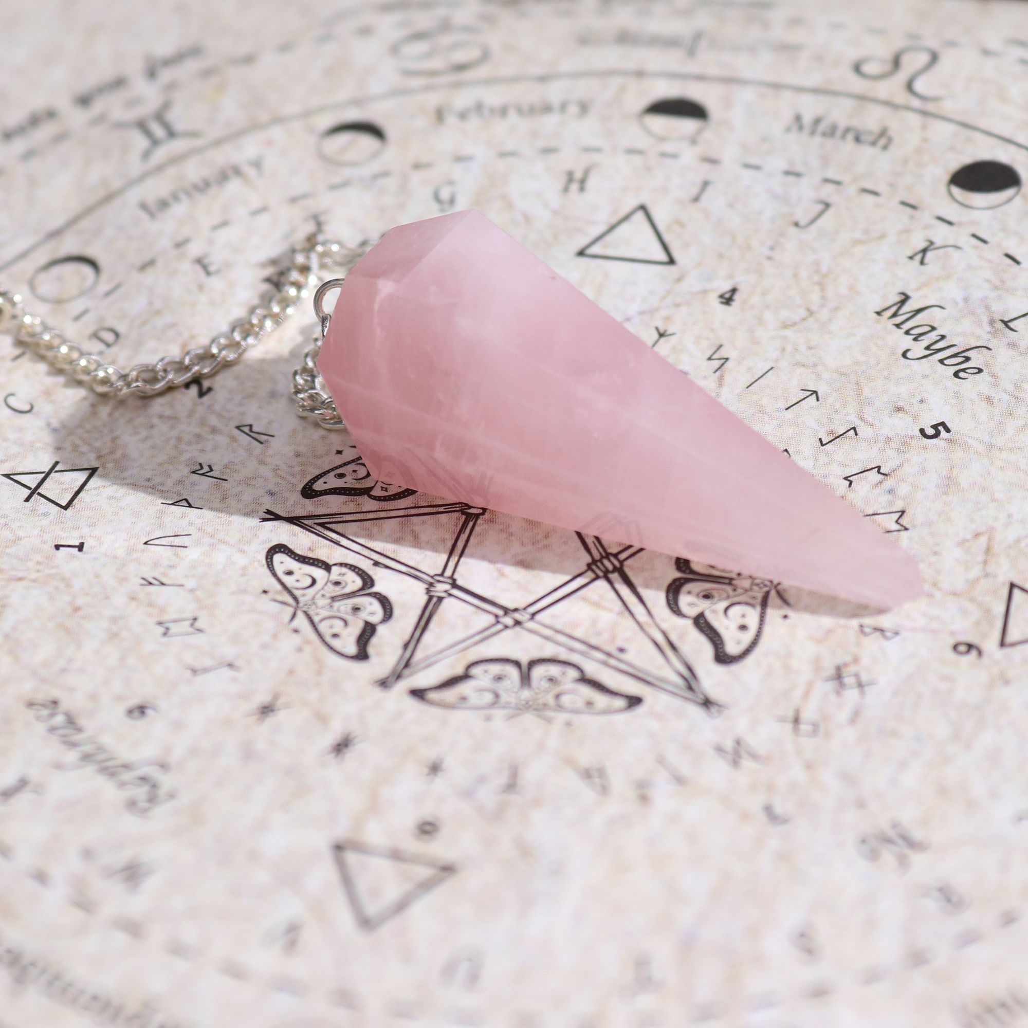 Incienso antiguo para hechizos de brujas - Amor - Péndulo de cuarzo rosa - Imagen 8
