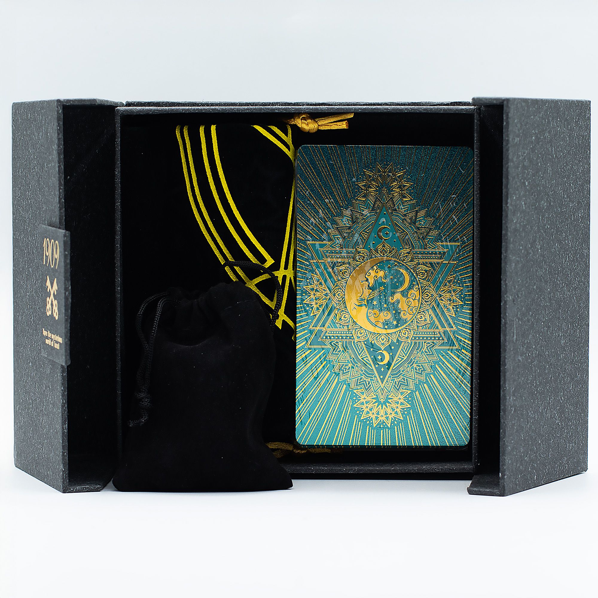 Tarjeta de Tarot con Foil en Oro y Turquesa - Conjunto de Regalo - Imagen 4