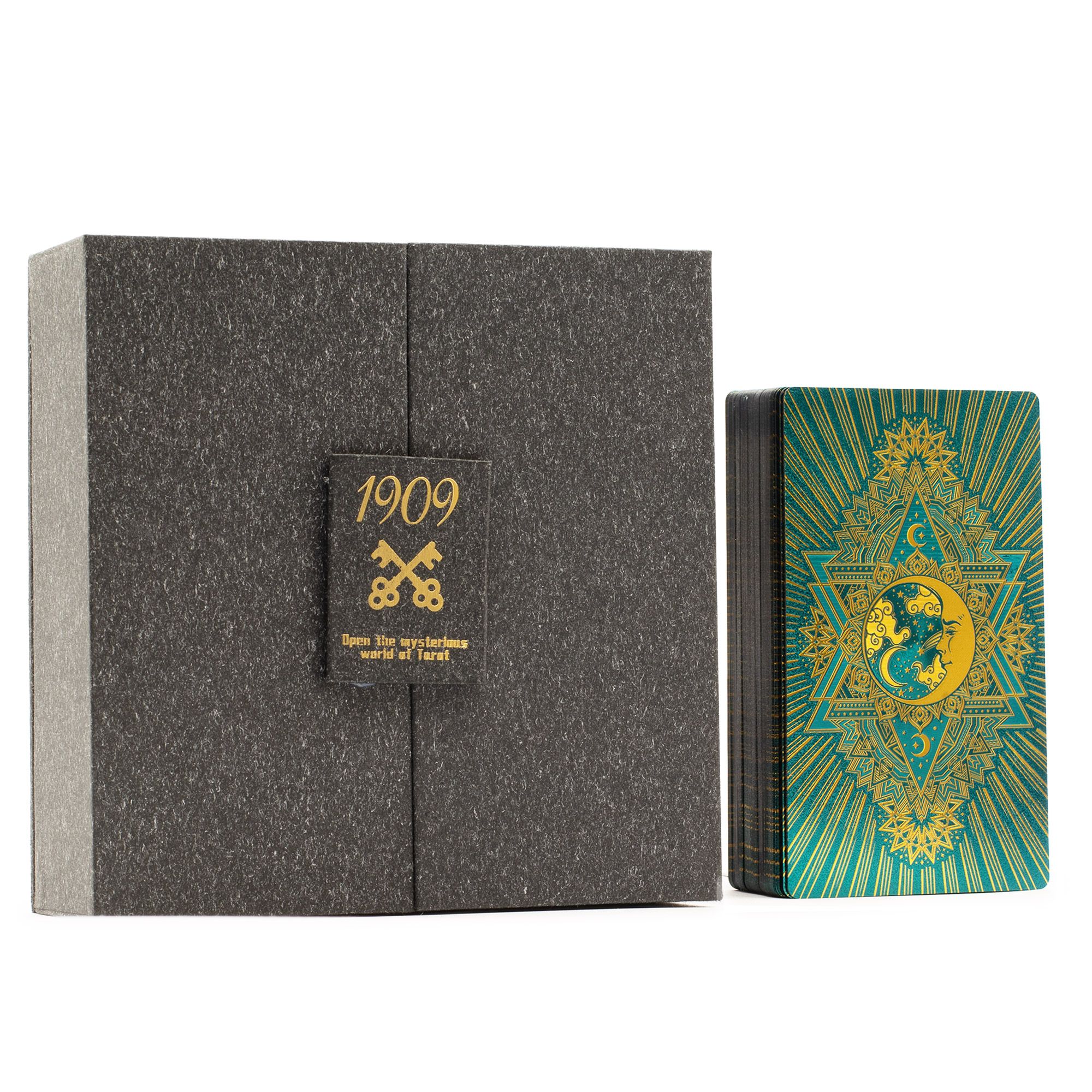 Tarjeta de Tarot con Foil en Oro y Turquesa - Conjunto de Regalo - Imagen 2