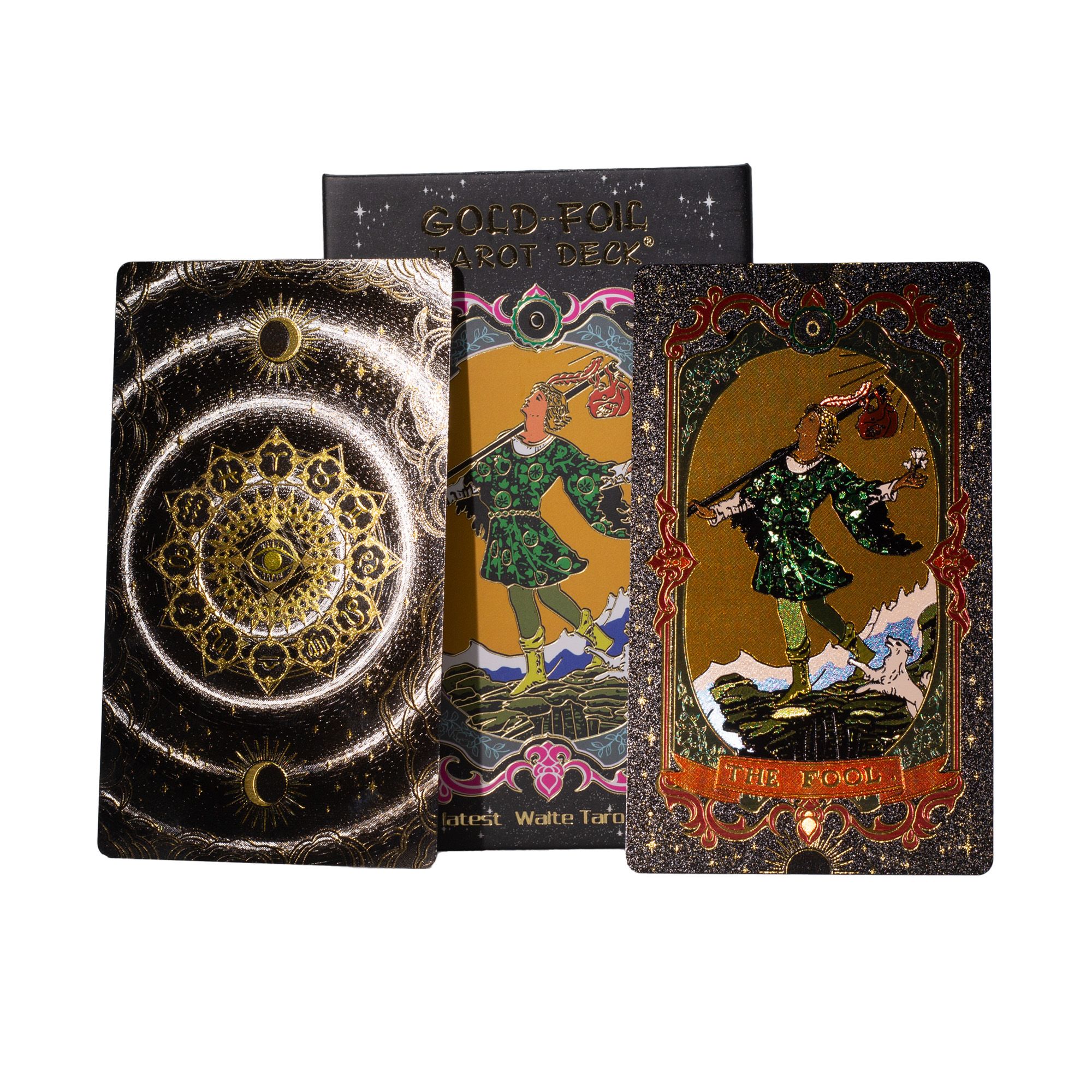 Juego de cartas de Tarot con lámina dorada - con folleto - Imagen 4
