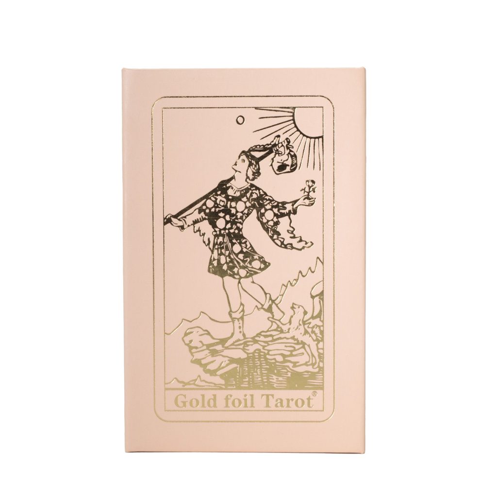 Set de cartas del tarot en caja de regalo rosa con lámina rubí - con folleto